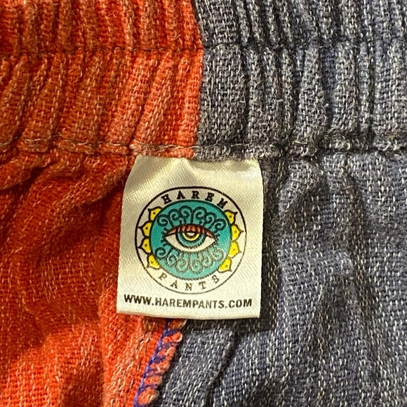 Harem Pantd Multicolor Patchwork Women's One Size Fits Most OS Drawstring  EUC - Picture 7 of 7